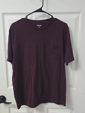 Old Navy Men's Dark Burgundy Pocket Tee